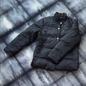 Talbots Women’s Reversible Black/Brown Down Puffer Jacket